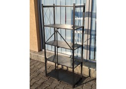 Металевий стелаж в стилі Лофт 710х340х1580мм.чорний.